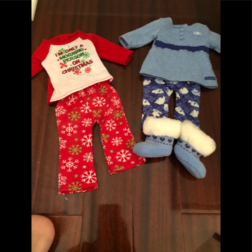 2 pairs of PJs for American Girl Doll